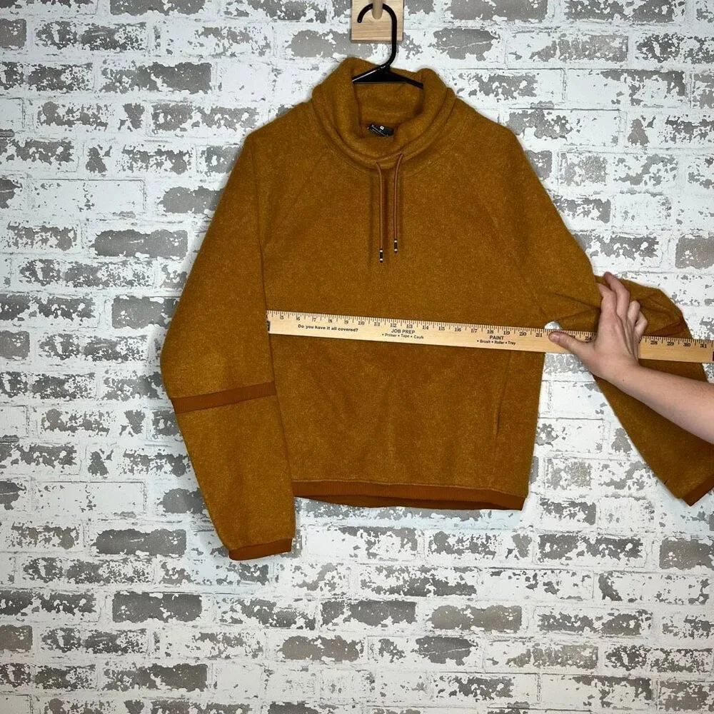 Nike | women mustard yellow gold cowl neck pullover